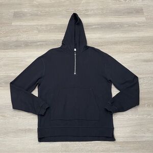 John Elliott Navy Blue 1/4 Zip Up Hoodie